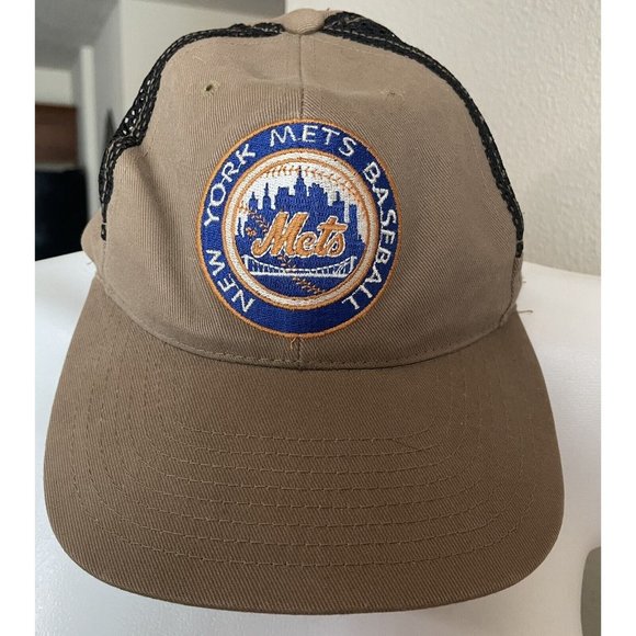 American Needle Genuine Merchandise New York Met Baseball Cap Hat Brown #00476 - Picture 2 of 11